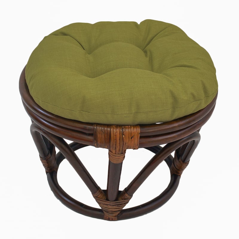 18-inch Round Indoor/Outdoor Footstool Cushion (Cushion Only) - 18 x 18 - Avocado