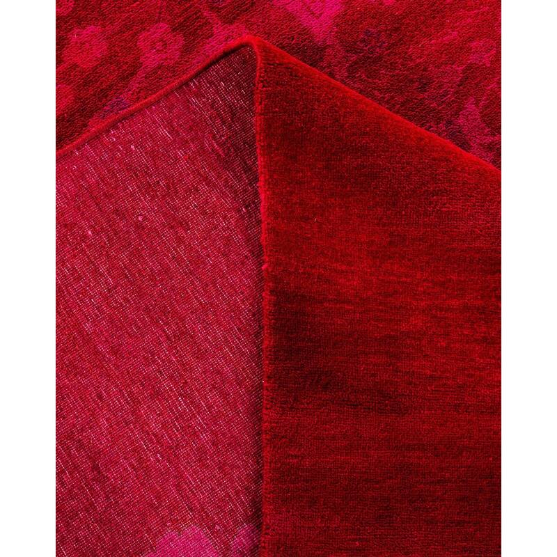 Overdyed, One-of-a-Kind Hand-Knotted Area Rug - Pink - 10' 2" x 13' 6"