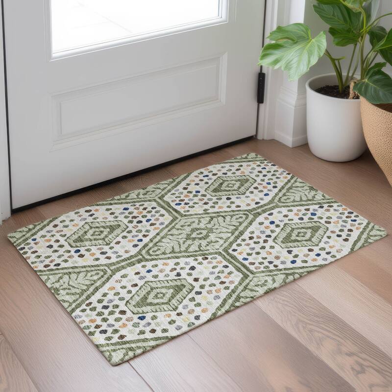 Machine Washable Indoor/ Outdoor Global Nipsey Chantille Rug