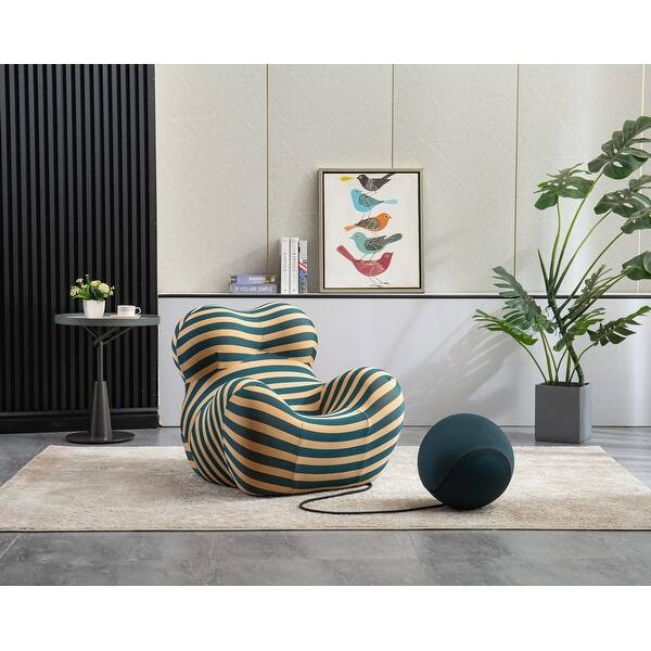 Stripe Barrel Chair with Ottoman Small Size Chairs & Ottoman Sets Bed