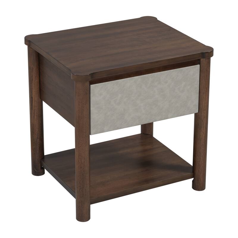 Wood Nightstand,Modern Nightstands with Drawer, Farmhouse Bedside Table for Bedroom Living Room(set of 2)