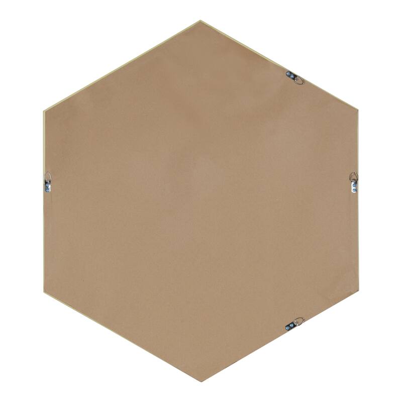 Kate and Laurel Rhodes 6-Sided Hexagon Wall Mirror - 30.75x34.75