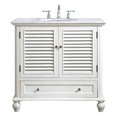 Elegant Lighting VF30536 Rhodes 36" Free Standing Single Basin Vanity