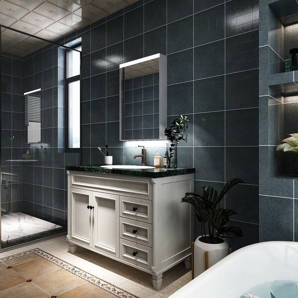 Shop 20 X 30 Led Bathroom Medicine Cabinet With Mirror Intelligent Switch Aluminum Frame Surface Mounting Only Door Left Open On Sale Overstock 31806691