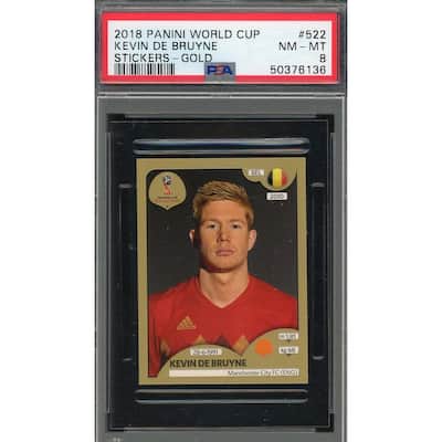 Kevin De Bruyne 2018 Panini World Cup Gold Stickers Card #522 PSA 8 - 8'6" x 11'6"