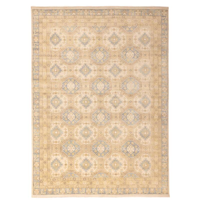 ECARPETGALLERY Hand-knotted Jules Serapi Ivory Wool Rug - 9'11 x 13'7