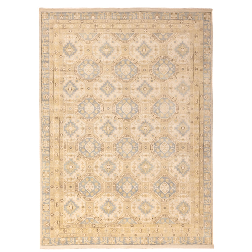 ECARPETGALLERY Hand-knotted Jules Serapi Ivory Wool Rug - 9'11 x 13'7