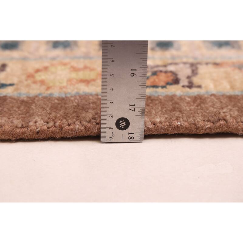 ECARPETGALLERY Hand-knotted Modern Oushak Brown Wool Rug - 9'0 x 12'0