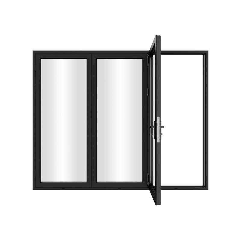 KaMic 96" x 80" 3-Panel Aluminum Patio Folding Door Right to Left-Outswing