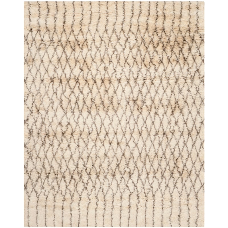 SAFAVIEH Handmade Casablanca Shag Elsebet Tribal Wool Rug