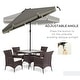 preview thumbnail 20 of 39, Outsunny 9ft Patio Umbrella with Push Button Tilt and Crank, Ruffled Outdoor Market Table Umbrella with Tassles and 8 Ribs