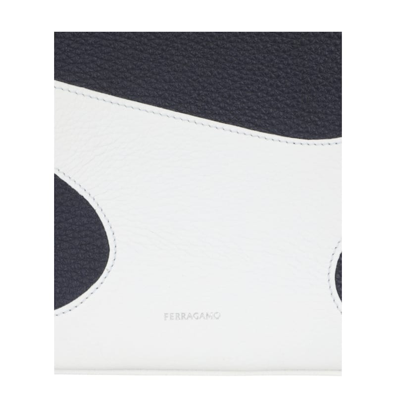 Ferragamo Cut-Out Pebbled Leather Phone Pouch
