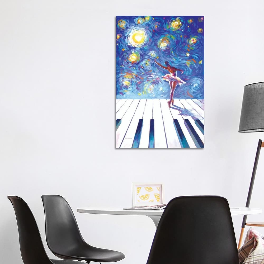 iCanvas "Van Gogh's Ballerina Reaching For The Stars" by Leon Devenice Canvas Print