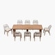 preview thumbnail 19 of 20, PURPLE LEAF Dining Set Patio Metal Rectangular Table and Wicker Rattan Chairs for Outside Porch Modern Outdoor Furniture Sets