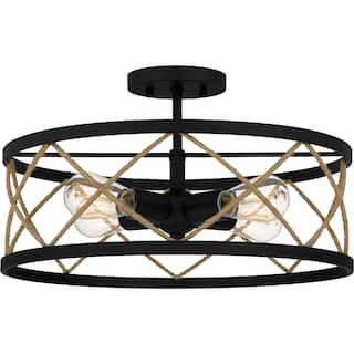 Quoizel Semi-Flush Mount 4-Light Semi-Flush Mount in Matte Black