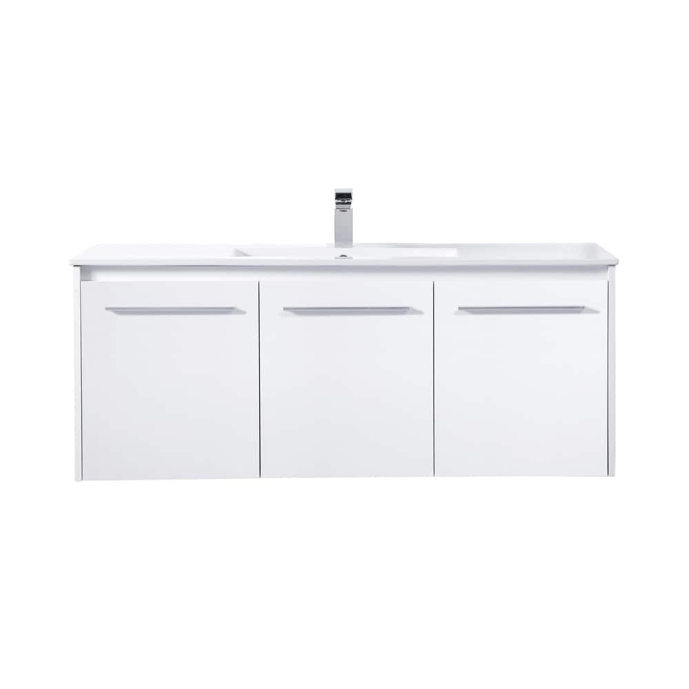 Elegant Lighting VF44048 Rasina 48" Wall Mounted Single Basin Vanity