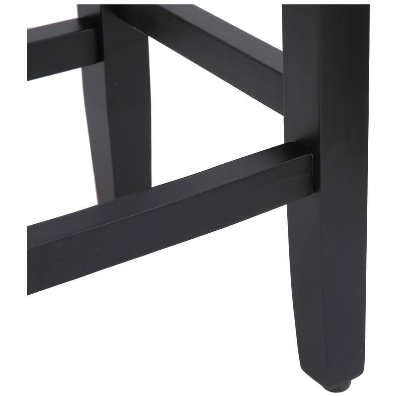 Jameson Upholstered Polyester Black 24 Inch Counter Stool
