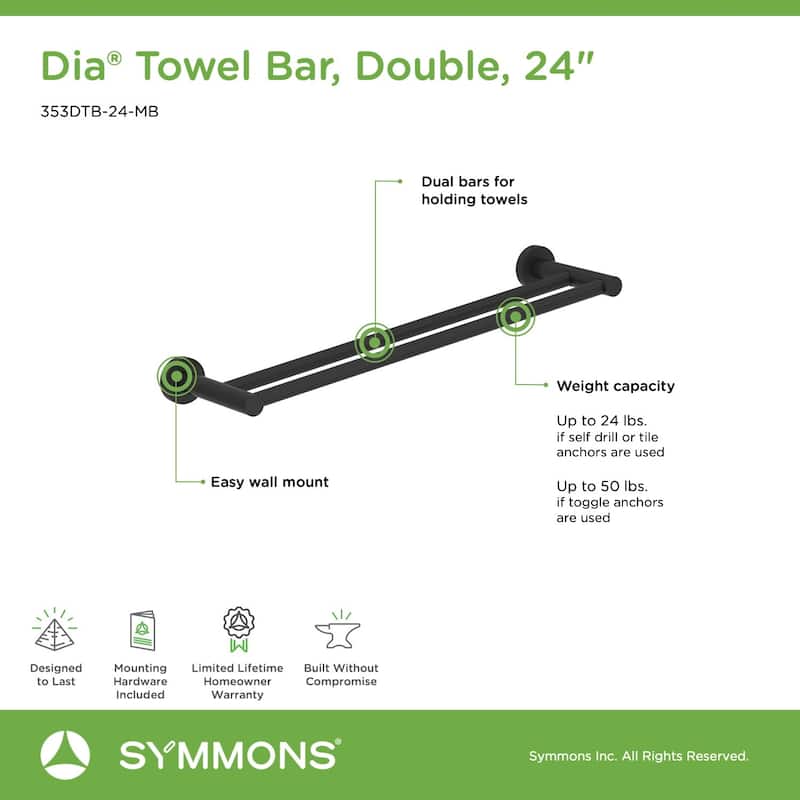Symmons Dia 24" Towel Bar