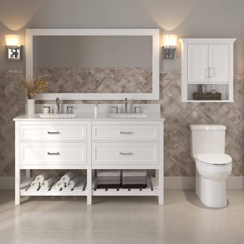 CRAFT + MAIN LSVT6122D-QCV Lawson 61" Free Standing Double Basin