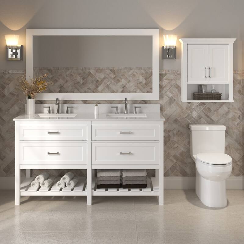 CRAFT + MAIN LSVT6122D-QSWZ Lawson 60" Free Standing Double Basin