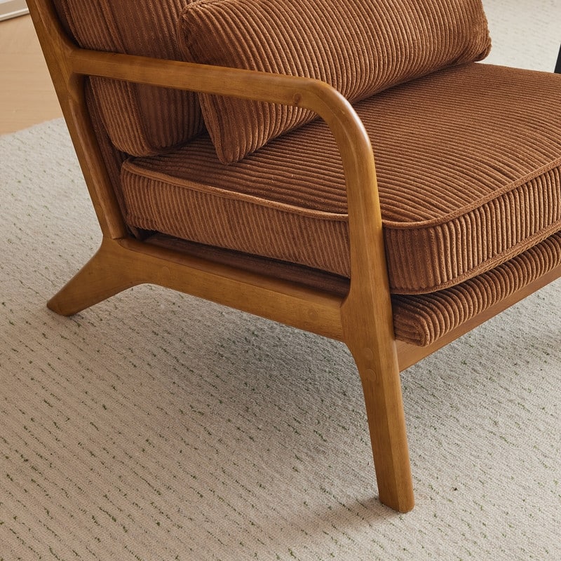 2-pc Upholstered Linen Blend Accent Chair