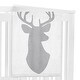 preview thumbnail 3 of 4, Grey Woodland Deer Collection Boy Baby Monthly Milestone Blanket - Gray and White Stag Forest Animal Love You Deerly