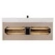 preview thumbnail 70 of 106, Cristo Floating Bath Vanity with White Quartz Stone Top and Mirror