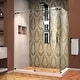 preview thumbnail 8 of 21, DreamLine Enigma-X 34 1/2 in. D x 60 3/8 in. W x 76 in. H Sliding Shower Enclosure - 34.5" x 56.38" - 60.38" Tuxedo Finish
