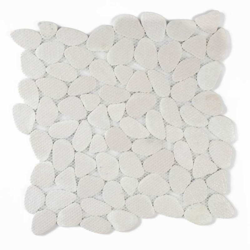 Huron Rock 12x12 Matte Glass Pebble Mosaic Tile - Floor, Wall, Backsplash