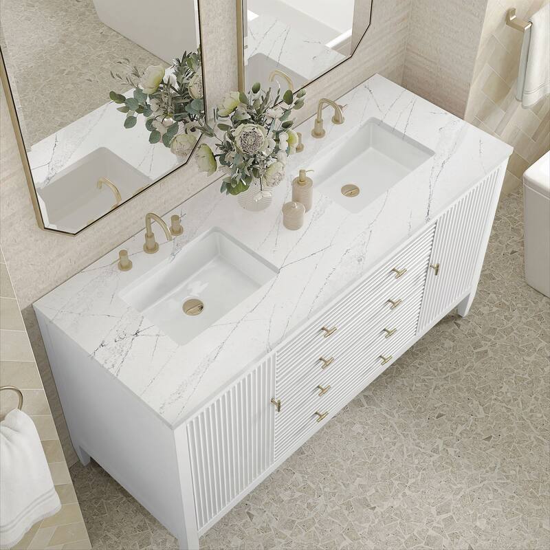 James Martin Vanities 485-V60D-FENC Myrrin 60" Free Standing Double