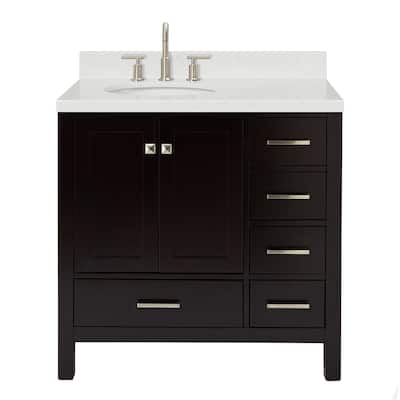 Ariel A036SLCQOVO Cambridge 36" Free Standing Single Basin Vanity Set