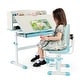 preview thumbnail 12 of 14, Kids Desk and Chair Set with Adjustable Height and Tilted Desktop - 31.5" x 20"x 41" (L x W x H)