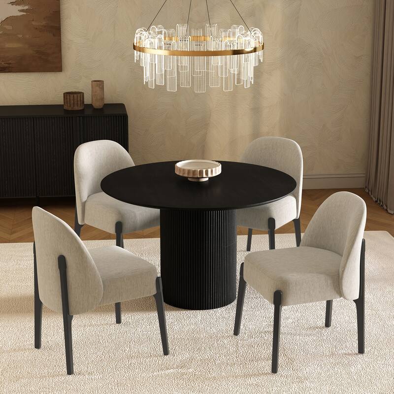 Oslo Chenille Wood Side Chair Set of 2