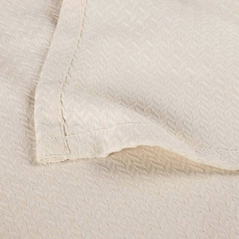 Blue Nile Mills Chevron Jacquard Dobby Weave Cotton Throw Blanket