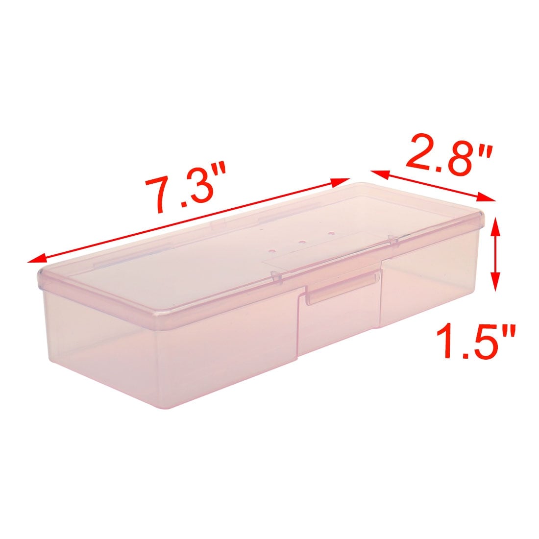 4pcs Plastic Pencil Case Plastic Stationery Box With Hinged Lid And Snap  (clear) (3-h)