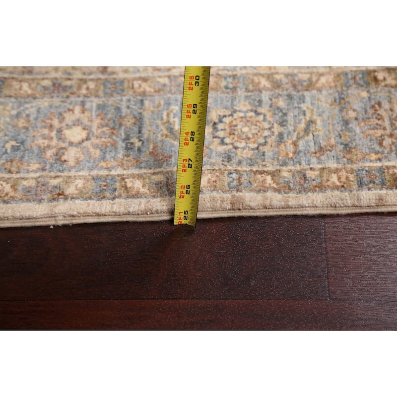 Vegetable Dye Floral Ziegler Oriental Runner Rug Hand-knotted Carpet - 2'11" x 11'4"
