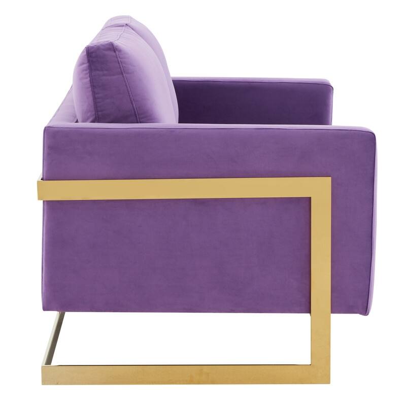Lincoln Velvet 2-Seater Sofa with Foam Cushions Pocket Spring Stainless Steel Base Removable Cushion Fully Assembled