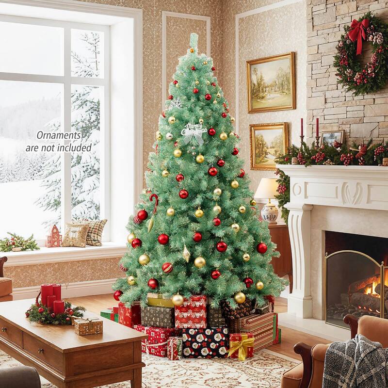 Costway 6.5 FT/7.5 FT Artificial Xmas Tree with 250/550 White LED - See Details