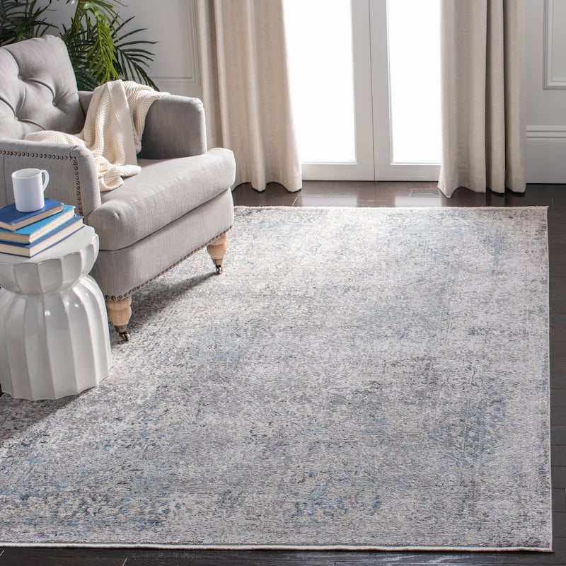 SAFAVIEH Dream Marliese Vintage Abstract Polyester Rug - 5' x 8' - Grey/Ivory