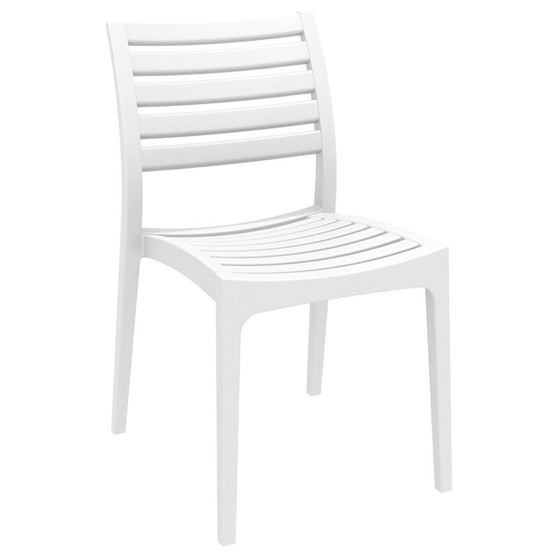 3-Piece White Square Outdoor Patio Dining Set 33"