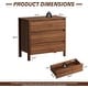 preview thumbnail 10 of 10, FURNIWAY Walnut Drawer Tall Dresser, Modern Chest with Hidden Handles, Storage Organizer