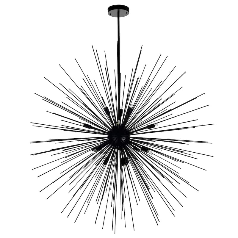 Savannah 14 Light 40in Black Chandelier