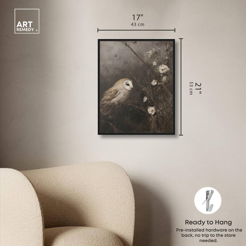 Owl in the Shadows I Canvas by Art Remedy