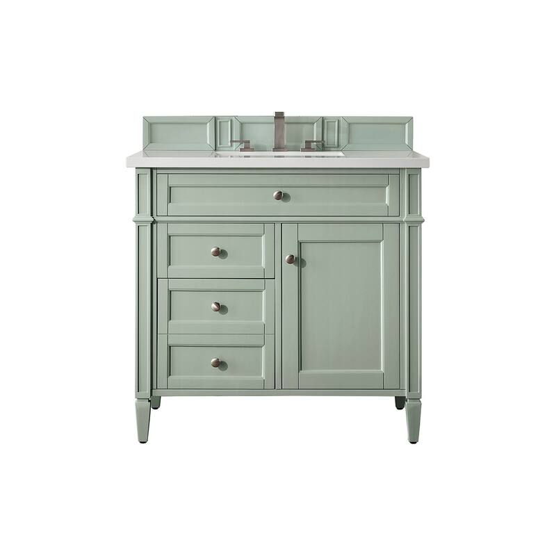James Martin Vanities 650-V36-3WZ Brittany 36" Single Basin Poplar - Sage Green