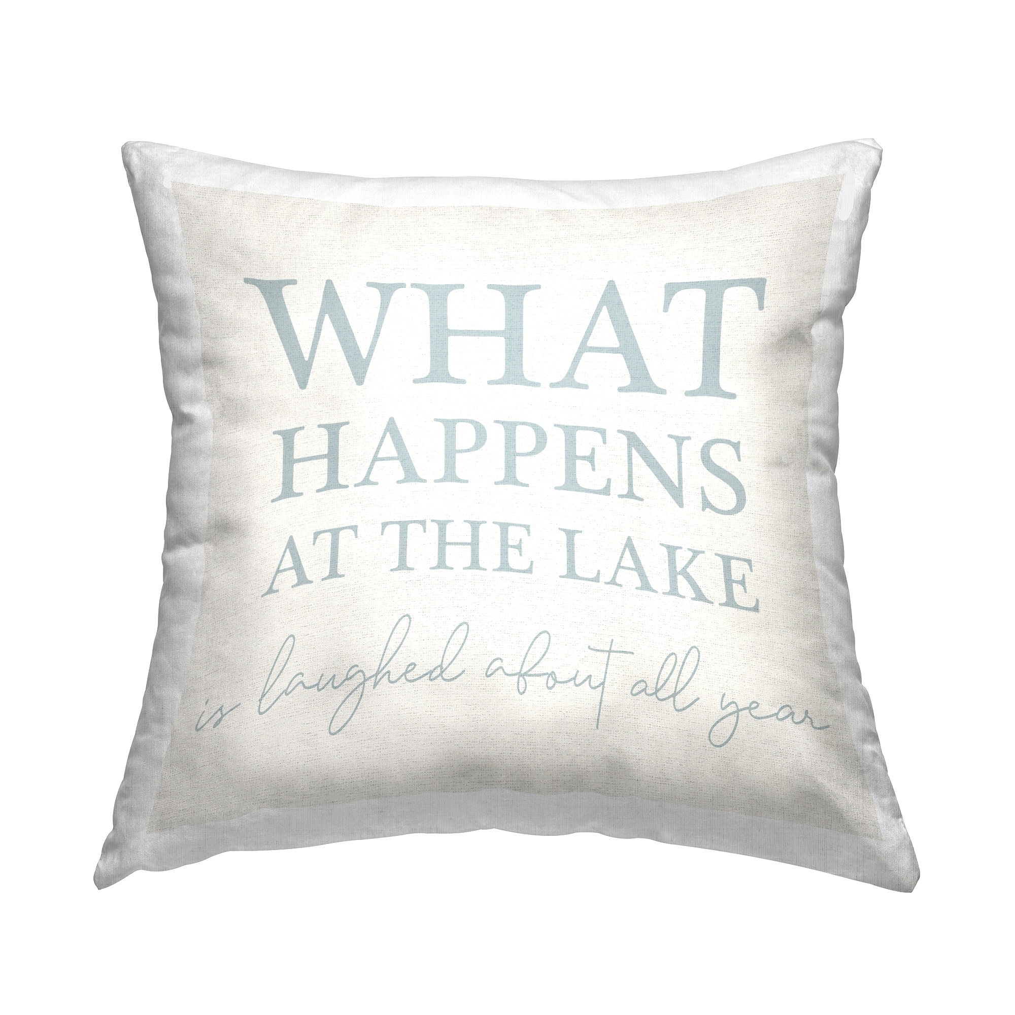 Stupell What Happens at Lake Decorative Printed Throw Pillow Design by Lil' Rue