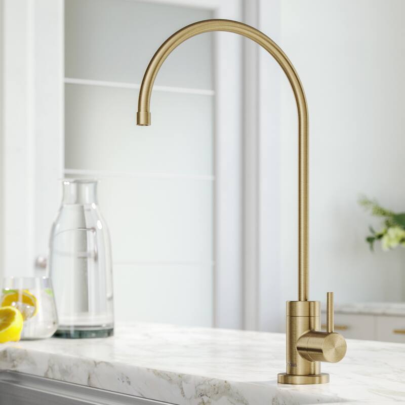 Kraus Purita Drinking Water Dispenser Beverage Kitchen Faucet - FF-100 - 12" Height - SFACB - Spot Free Antique Champagne Bronze