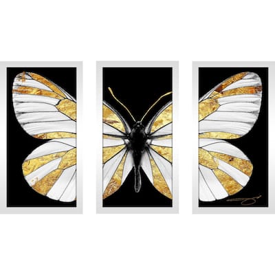 "Gold Butterfly" 3 Piece Print on Acrylic