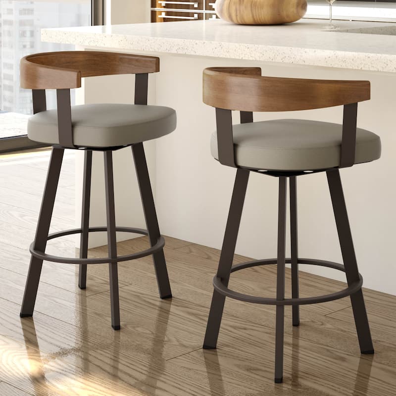 Amisco Lars Swivel Counter and Bar Stool