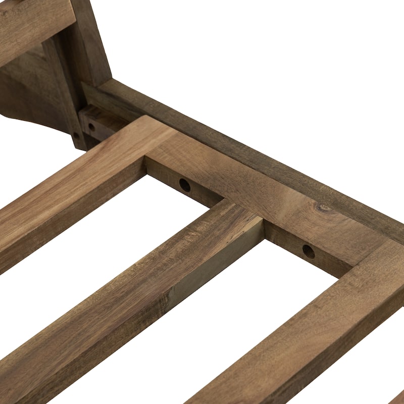 Outdoor Furniture Teak Wood Armless Loveseat Sofa With Cushion