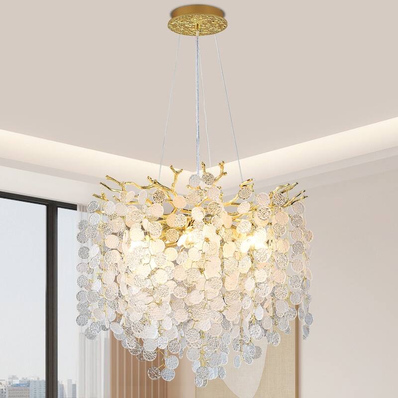 Modern Crystal Chandelier, Tree Branch Chandeliers Adjustable Height